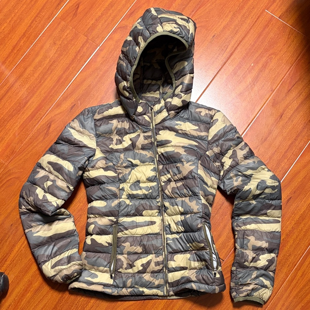 Aritzia Camouflage Puffer Jacket